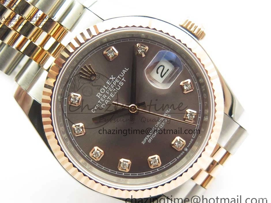 MiroTime 0501 Timeless DateJust 36mm 904 SS RG Wrapped 116231 GMF Gray Diam Dial on SS RG Wrapped Jubilee Bracelet A 3272